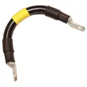 1/0 Black Battery Interconnect Cable 8" with 3/8" Lugs ASSEMBLED IN USA