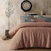 Vintage Design Homewares Hazelnut 100% Hemp Quilt Cover Set