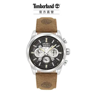 【Timberland】手錶 男錶 HADLOCK系列 46mm機械感多功能皮革錶 日期顯示(TDWGF2200704)