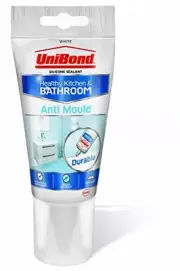 UniBond Anti-Mould Sealant White Silicone Sealant for Kitchen and Bathroom 1