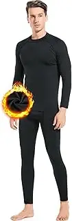 qualidyne Men’s Thermal Underwear Fleece Lined Base Layer Long Johns Set Top and Bottom Winter Sports Suits