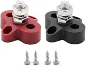 2Pcs 5/16 Inch DC 48V Busbar Power Terminal Block M8 Positive Negative Power Distribution Stud for RV Ship Boat