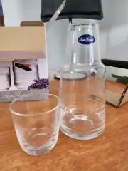 Luigi Bormioli Michelangelo Masterpiece 2-pc Water Set Bedside Crystal Tumble Up