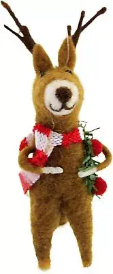Primitives by Kathy Reindeer Ornament with Wreath