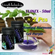 2 x 50ml Growth Technology Clonex Rooting Hormone Gel Cloning Cutting Vitamin