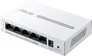 ASUS ExpertWiFi EBP15 5-Port GbE Smart Managed PoE+ Switch for Small-mdeium Business, 4 x PoE+, 60 watts, Supports QoS, IGMP, Wall-Mount