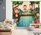 3D Monkey River ZHUA841 Photo Curtain Window Blockout Fabric Amy 2023