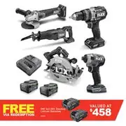 FLEX 24V Brushless 5 Piece 2 x 5.0AH Combo Kit FXMA501-2C