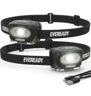 Eveready Rechargeable LED Headlamps (2-Pack), Head Light...