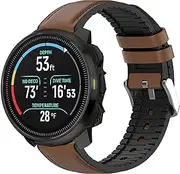 Compatible with SUUNTO OCEAN bands, 20mm, 22mm Leather Silicone Breathable Replacement Smartwatch Strap Wristband Compatible with SUUNTO OCEAN, RACE, RACE S, VERTICAL, 9 PEAK, 9 PEAK PRO, 5 Peak, 3