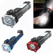 Car Safety Hammer Multi-functional Treasure Work Light Self-rescue Flashlight