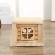 Hamster Flat-topped Lodge Small Animals House Wooden Toys Mouse Hut