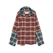 [Pdf] Pdf Patchwork Hooded Jacket M BROWN/RED
