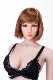 SUPER DUCK SDH005C 1/6 Short Brown Hair Girl Head Sculpt Model F Female PH Body