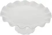 Happyyami European Ceramic Tableware Tall Cake Tray Cake with Dome Fruit Plates Cupcake Turntable Dessert Bowls Dessert Table Stands Silver Cake Stand Decorations Ramekins Pie Ceramics White