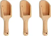 Tabanzhe 3-Piece Handheld Wooden Spoon Set - Versatile Mini Wooden Spoons for Bath Salts, Candies, Honey, Spices, Sugar, and Tea Powders, Your Everyday Kitchen Companions