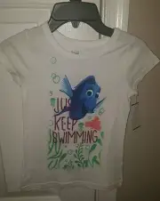 Girl's Finding Dory "Just keep swimming" Sz 6 NWT