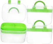 Triple Layer Medicine Organizer Box Home Desktop Storage Case for Sundries Tools Needles Thread Portable Craft Box