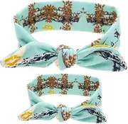 [ibasenice] Hairband Suits Baby Turbans Baby Girl Mother and Child Two Piece Suit Toddler Headwrap Baby Headbands