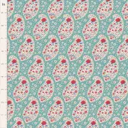 Quilting Patchwork Fabric TILDA Jubilee Teardrop Teal 50x55cm FQ