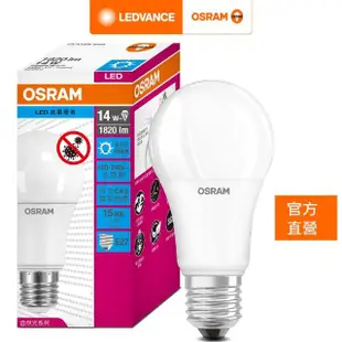 【Osram 歐司朗】14W LED燈泡 4入組(抗菌 光觸媒版)