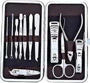 Beatifufu Set with Nail Clippers Cuticle Scissors 12pcs Grooming Kit for Manicure Finger Toenail Care