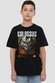 Xmen Colossus Info Kids T-Shirt Black