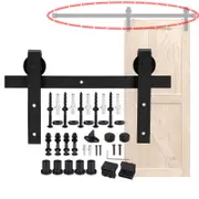 1.83M Sliding Barn Door Hardware Track Set Roller Kit Antique Classic Bedroom