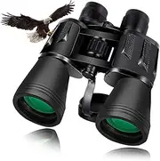 Binoculars 20 x 50 Compact Binoculars for Adults and Children HD Waterproof Binoculars for Bird Watching Hunting Hiking Safari Concerts Travel Football Sports with Lenses Carry Bag