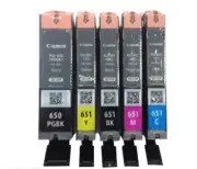 Canon PGI650/CLI651 Genuine 5x INK SET for IP7260/MG5660/MG5560/MX726/MX926 (VP)