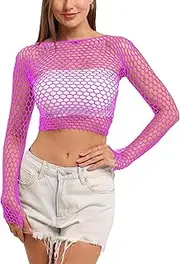 [PAPAJIANG] Womens Fishnet Lingerie Mini Top Mesh Baby Dolls Chemise Nightwear One Size