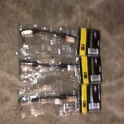 3 Patch Cables 6 " R/A Instrument Pedal Cables 1/4" to 1/4" by SuperFlex Gold