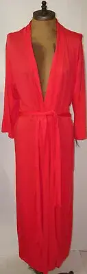 NWT $180 New Natori Dark Pink Robe Womens XS Long Very Soft Solid Modal Pockets