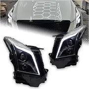 Car Headlights Compatible For Cadillac ATS LED Headlight 2014-2017 Headlights ATS-L DRL Turn Signal High Beam Angel Eye Projector