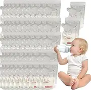 Pack of 50 breast milk bags, breast milk storage bags, breast milk storage bags, breast milk bags for freezing, stand bag, space-saving flat shape (250 ml)