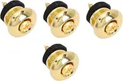 CVUTOVO 4PCS Non Slip Electric Guitar Strap Locks Durable Guitar Belt Buttons for Bass Ukulele Secure Instrument Strap Fasteners Basses
