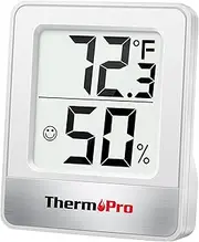 ThermoPro TP49W Hygrometer Indoor Thermometer with Large Digital View Humidity Meter with Temperature and Humidity Sensor Room Thermometer for Baby Humidity Monitor for Greenhouse Cellar Garage