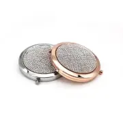 2xDouble Side Round Mirror Mirror Portable Travelling Make Up Mirror Handheld Au