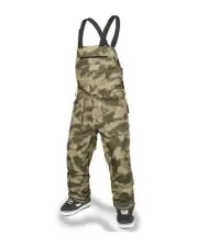 Volcom Roan Bib Overall Men's Snow Pants, Camouflage, X-Large