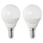 SOLHETTA LED bulb E14 470 lumen, globe opal white