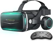 Pansonite Vr Headset with Remote Controller 3D Glasses Virtual Reality Headse...