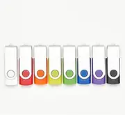 10 Pack 32GB USB Flash Drives in 5 Random Colors USB 2.0 Wholesale Lot Bulk Memory Sticks (10 Pack, 32GB)