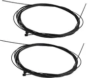 BESPORTBLE 2pcs Bicycle Brake Cable Bike Front Rear Inner Cable Bike Cable Caps Bike Front Brake Cable Derailleur Cable Mountain Bike Gear Cable Bike Part Stainless Steel Grinding Black