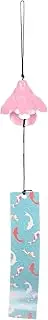 uxcell 1-Pack Japanese Wind Chime, Cherry Blossom Metal Temple Bell Vintage Wind Chime for Outside/Garden/Patio[Pink]