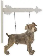 K&K Interiors Weathered Gray & Gold Resin Dog Arrow Replacement, 13.25-Inch