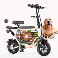 在飛比找蝦皮購物優惠-【冬季熱銷】柏克小型電動車女親子款接送孩子帶娃遛狗寵物車折疊