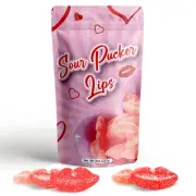 Sour Pucker Lickey Lips Strawberry Candy - Gluten-Free Variety Pack 8oz