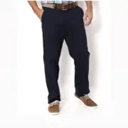 Nautica Men Dress Pants Navy Blue The Beacon Pant Flat Front 38x32 NEW