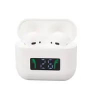 Wireless Bluetooth Earphones with Touch Display - White