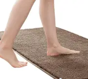 Subrtex Luxury Chenille Bathroom Rug Extra Soft and Absorbent Shaggy Rugs 20x32
